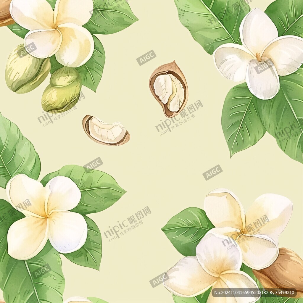 夏威夷果插画