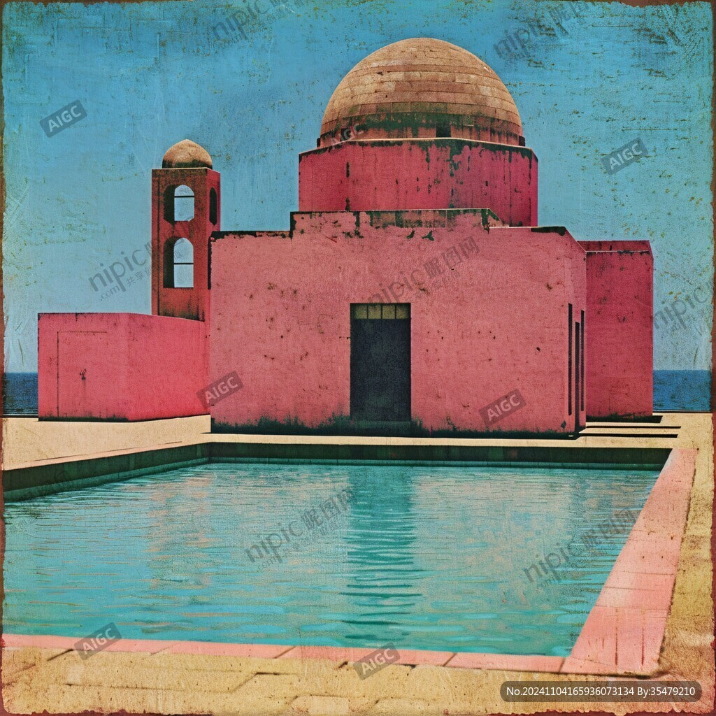 粉红色的游泳池