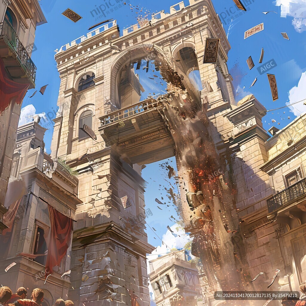 雅典插画宣传素材背景