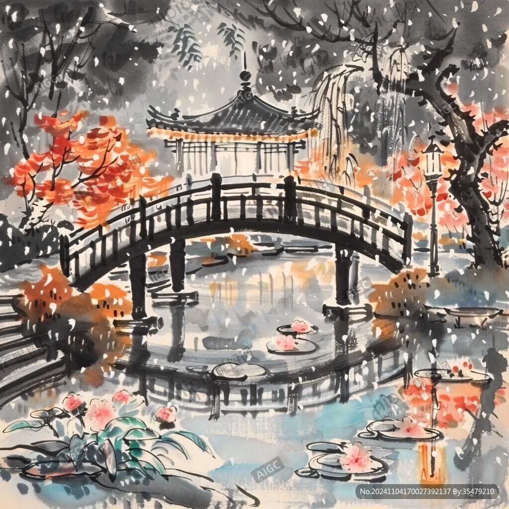 古亭水彩画