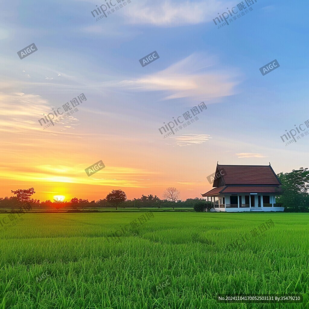 寺庙日出