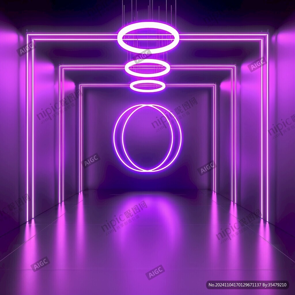 霓虹灯展台