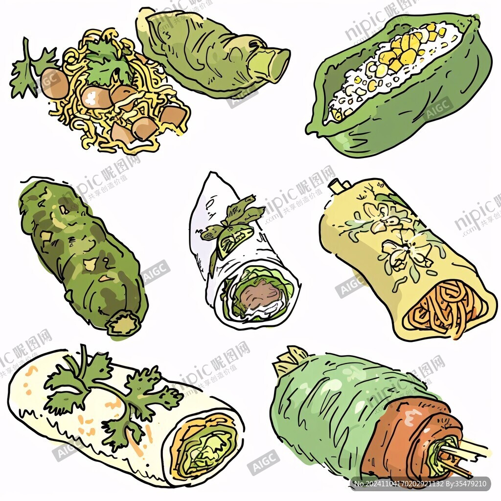 卡通食材手绘