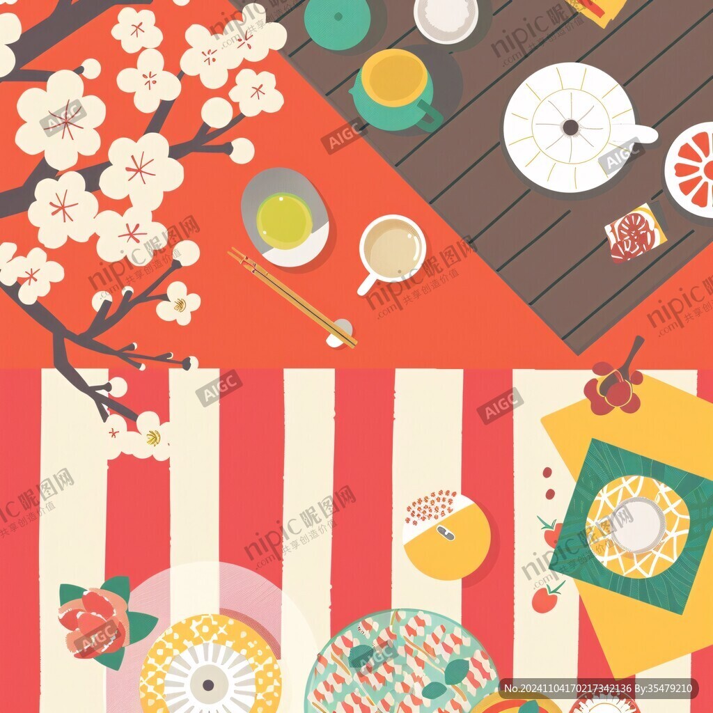 日式餐具花纹