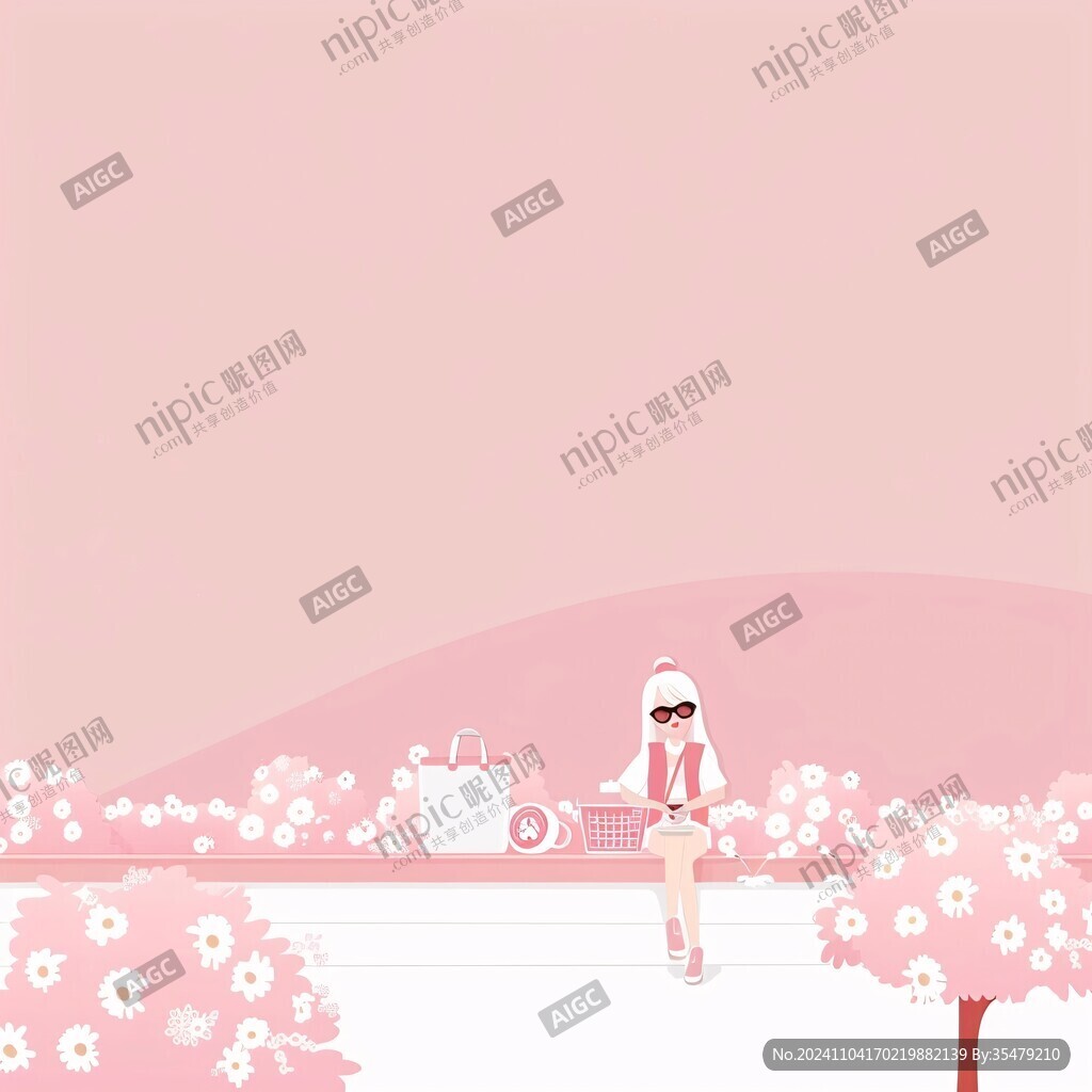 人物粉色治愈系唯美