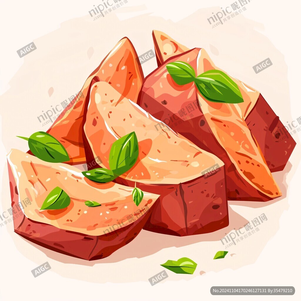 板栗红薯插画