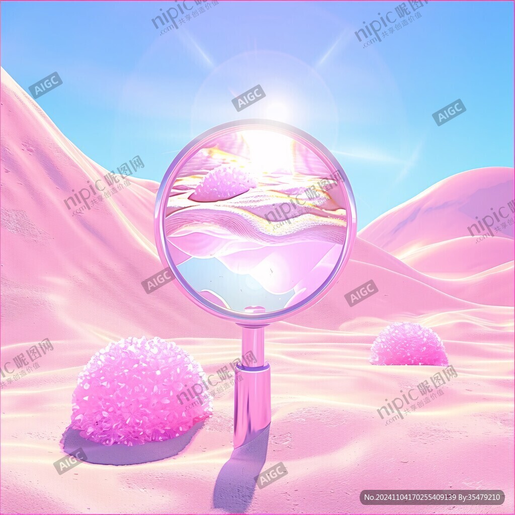 粉红色的超现实景观