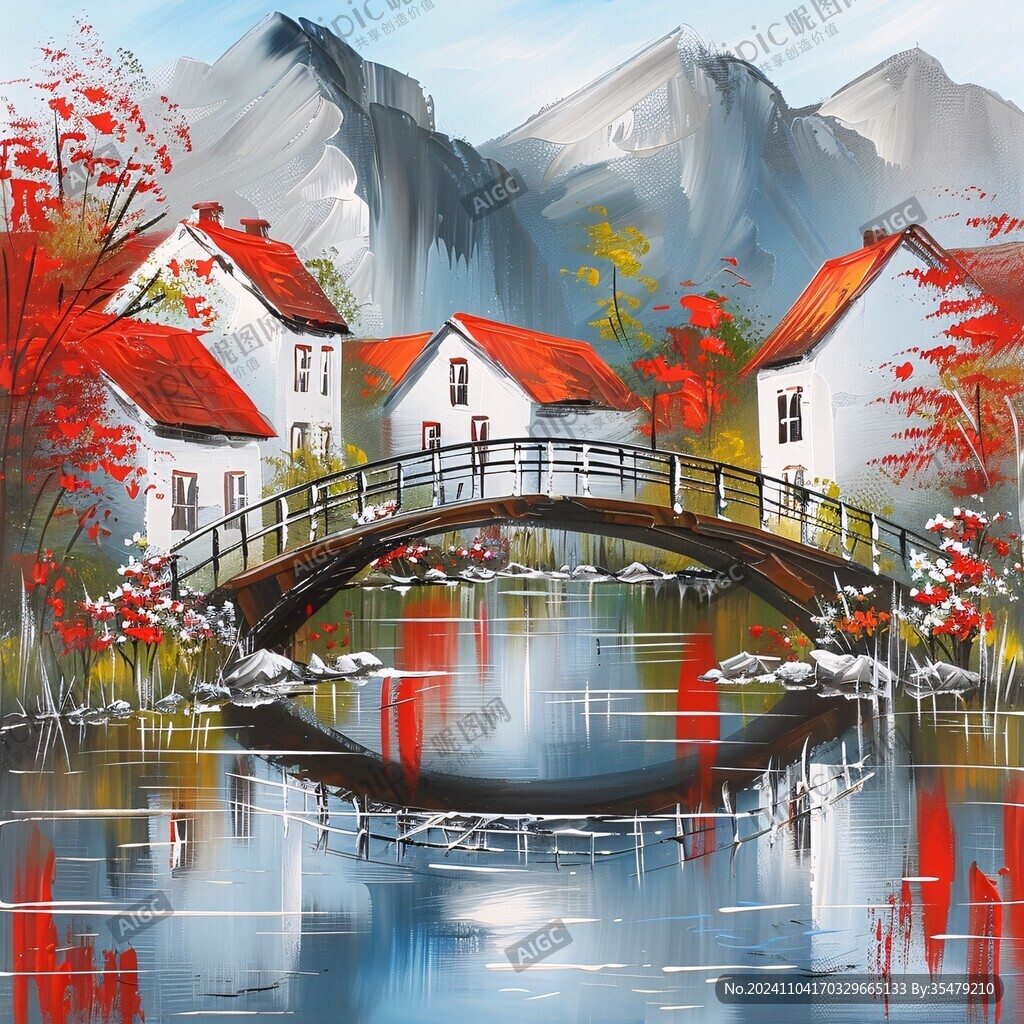 小桥插画