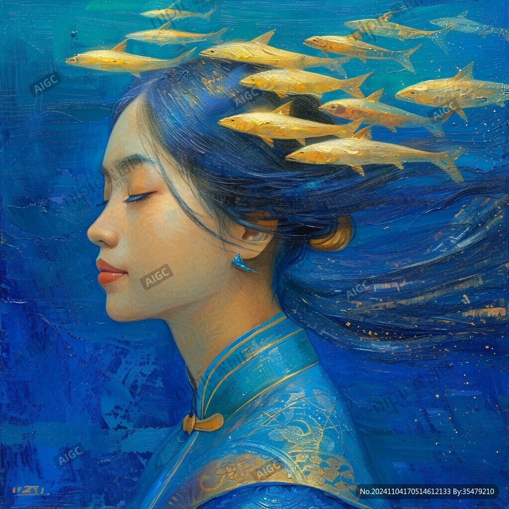驾驭鱼的少女