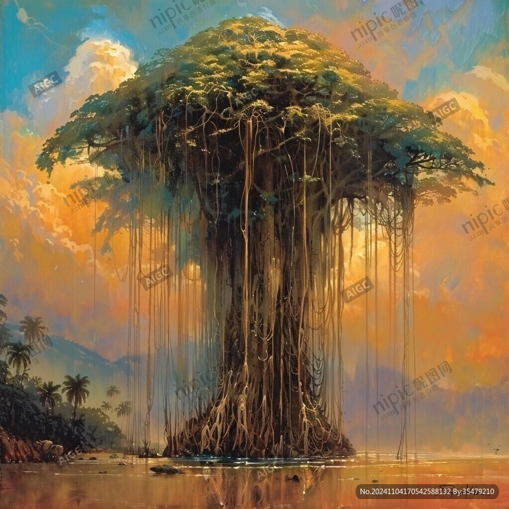 面丛林油画