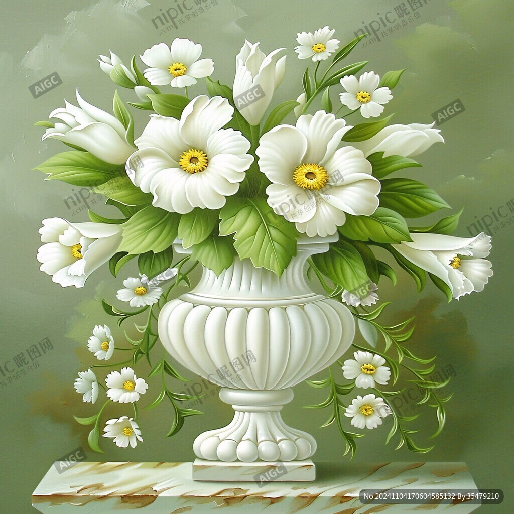 花卉插花装饰画花瓶