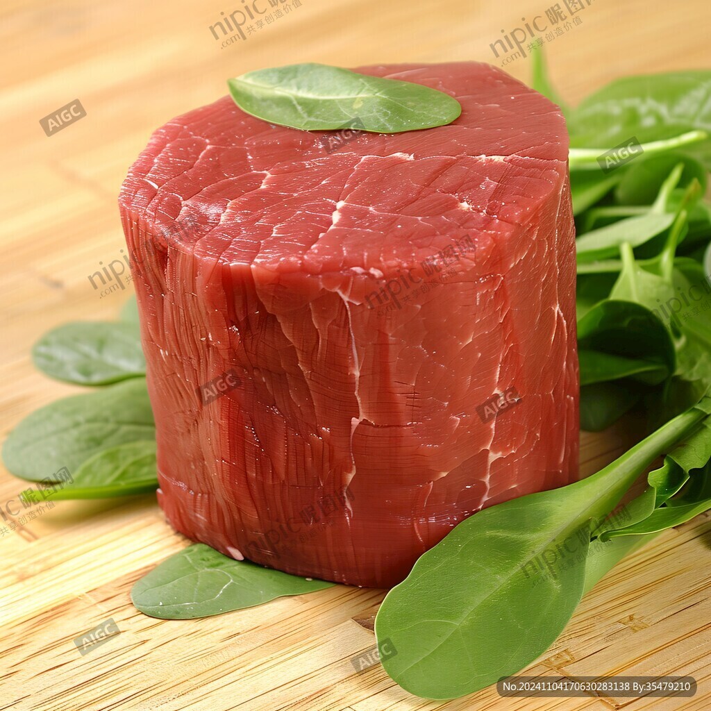 绿色牛肉素材