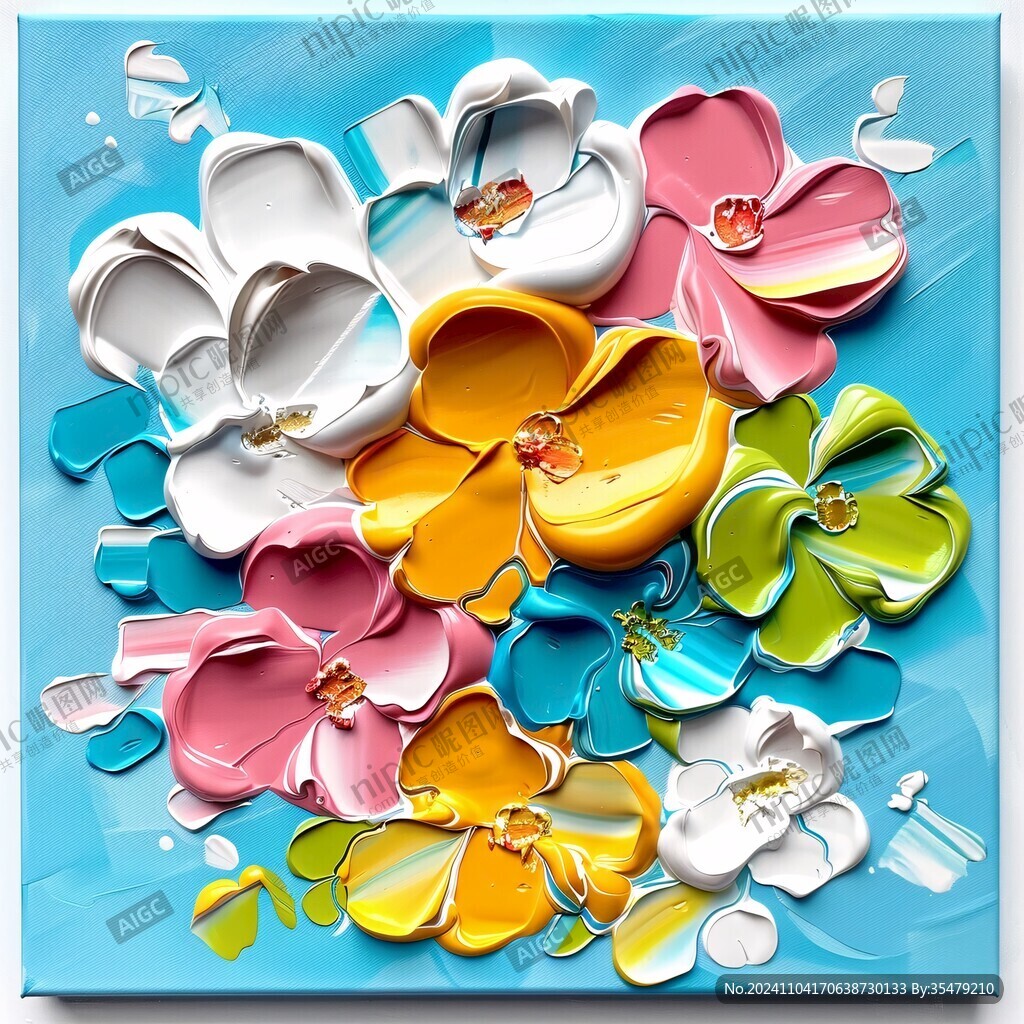 3d立体花装饰画