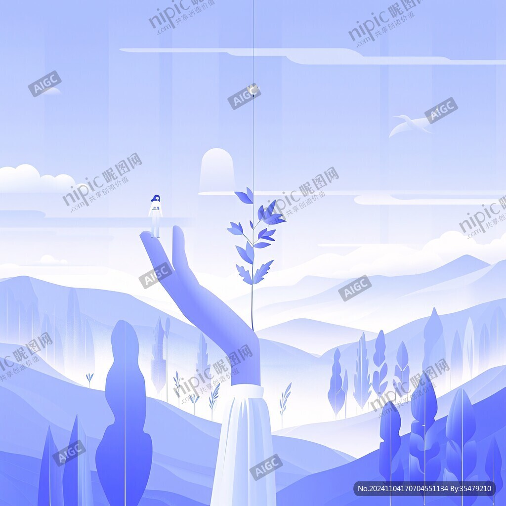 渐变插画风