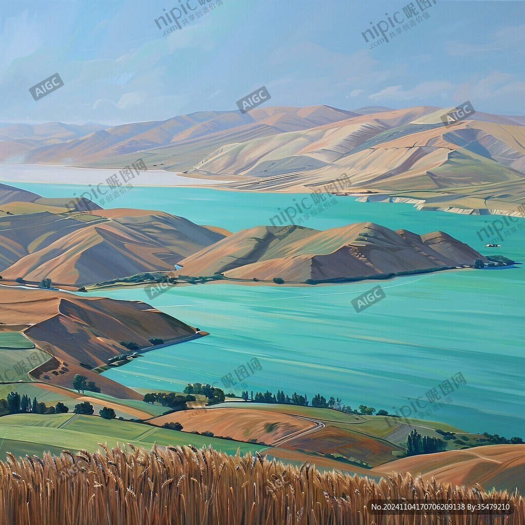黄河流域插画