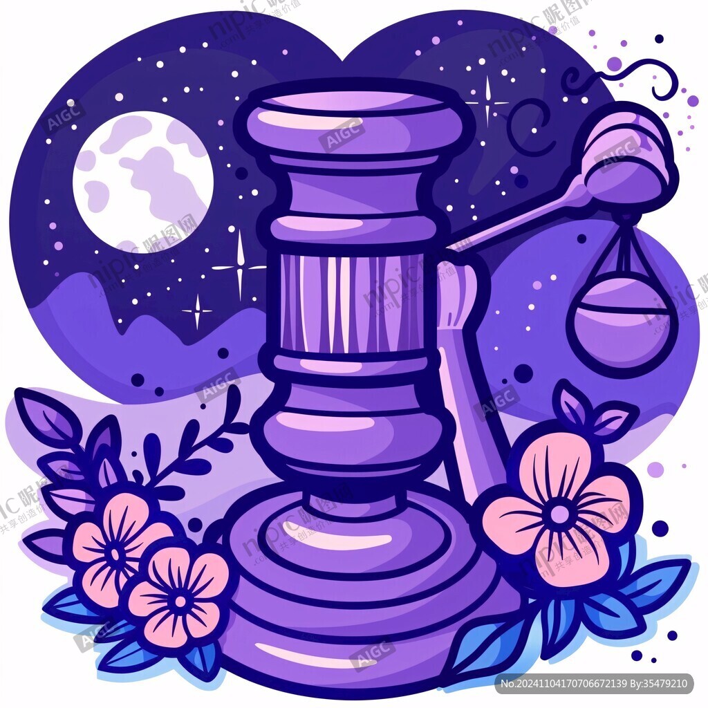 天秤座卡通插画