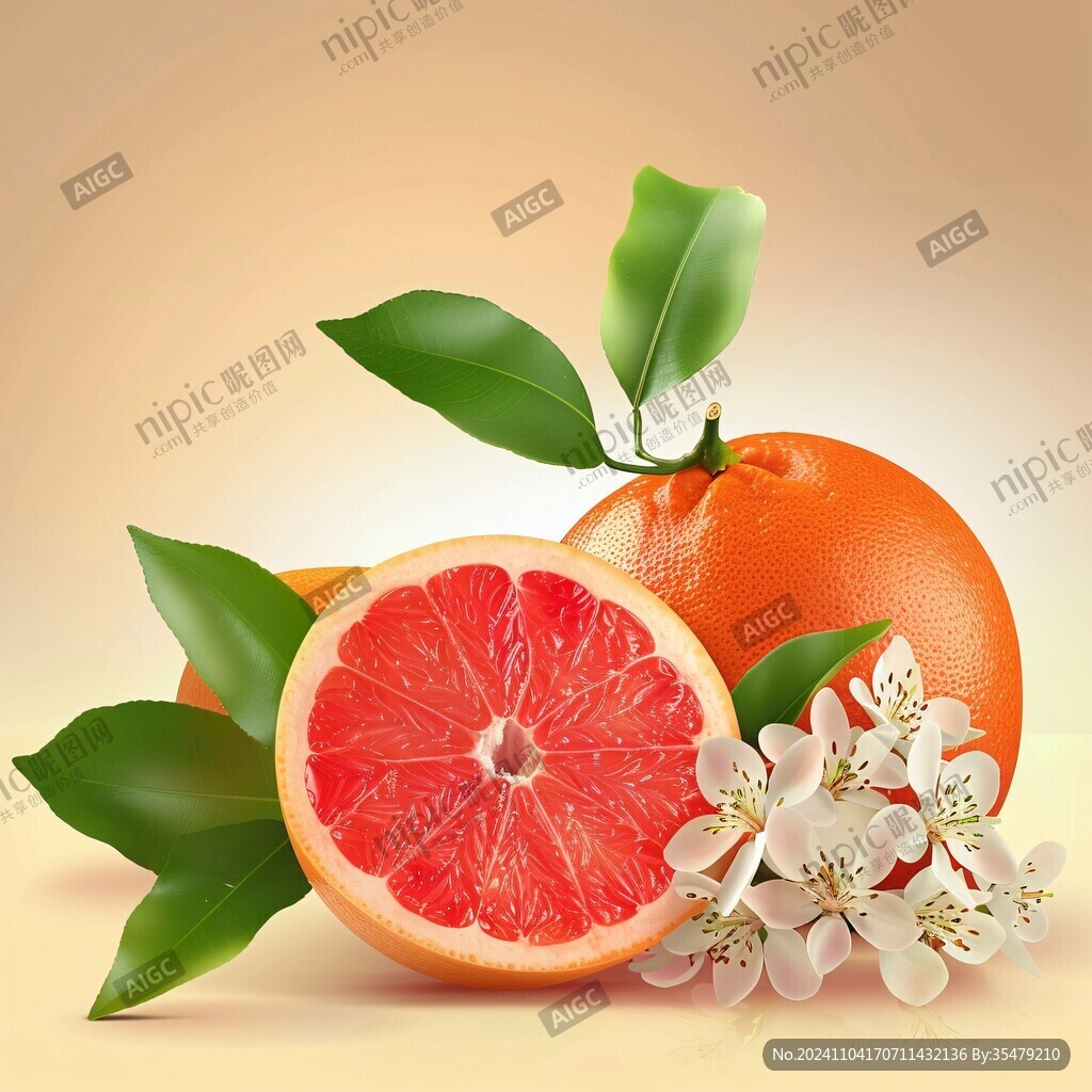 红心柚插画
