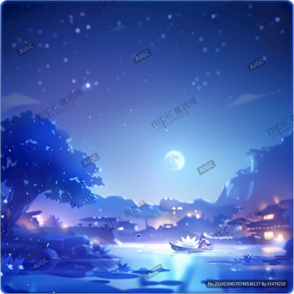 星月河幻想插画