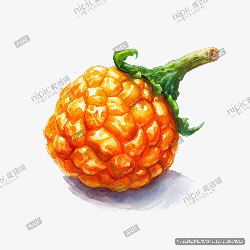 手绘刺角瓜