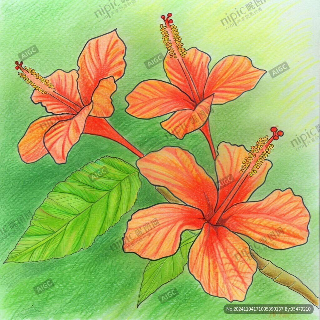 扶桑花插画