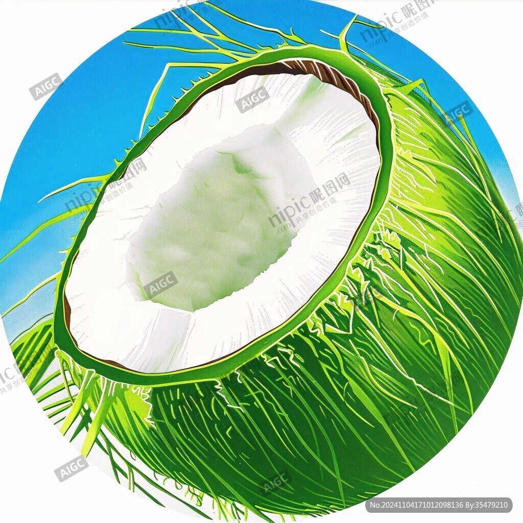 椰子包装插画