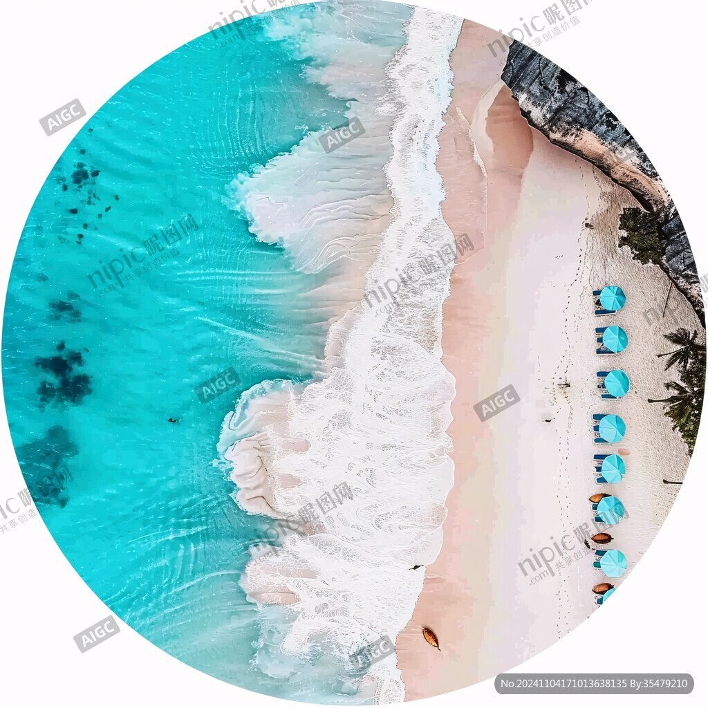 沙滩风印花图