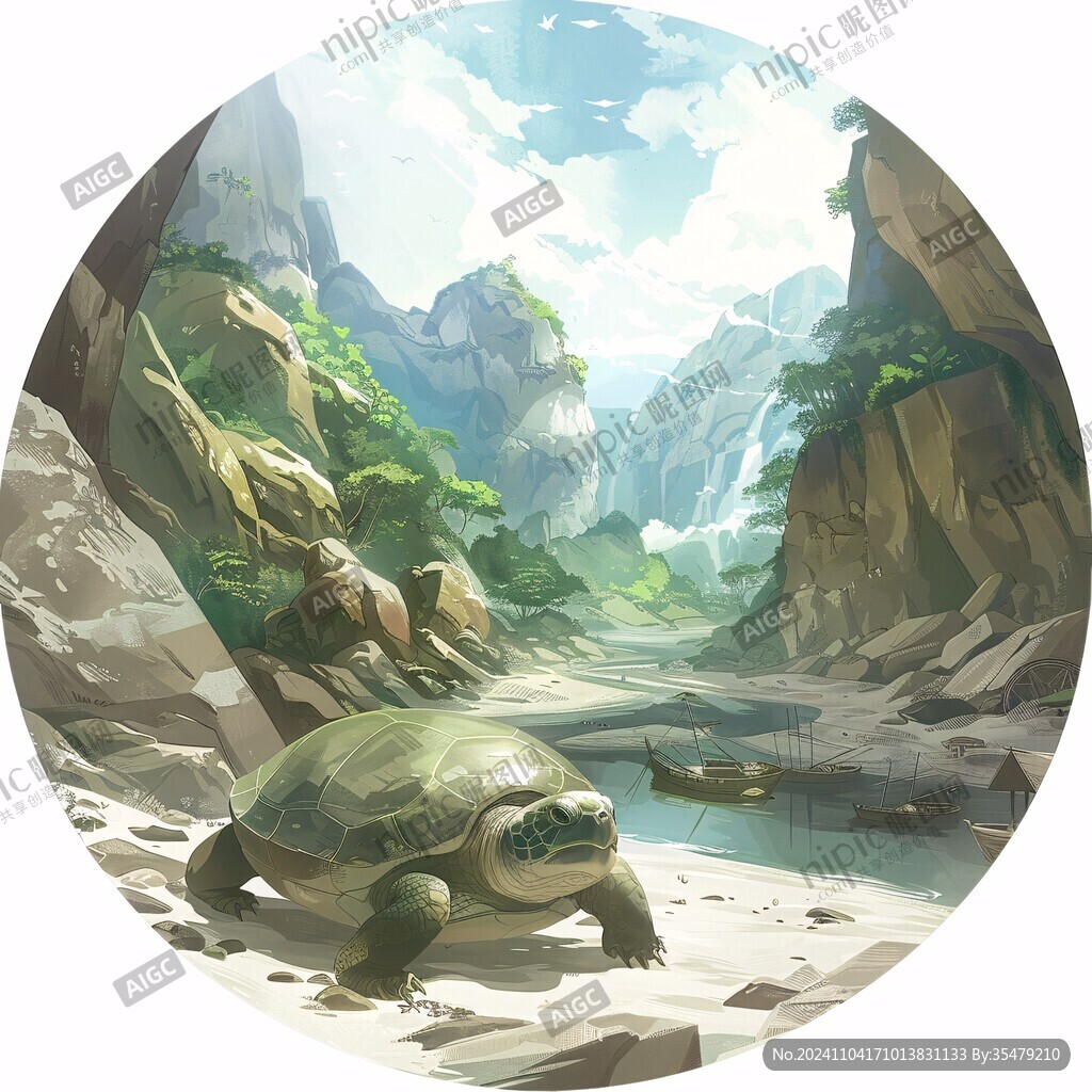 海龟原创插画