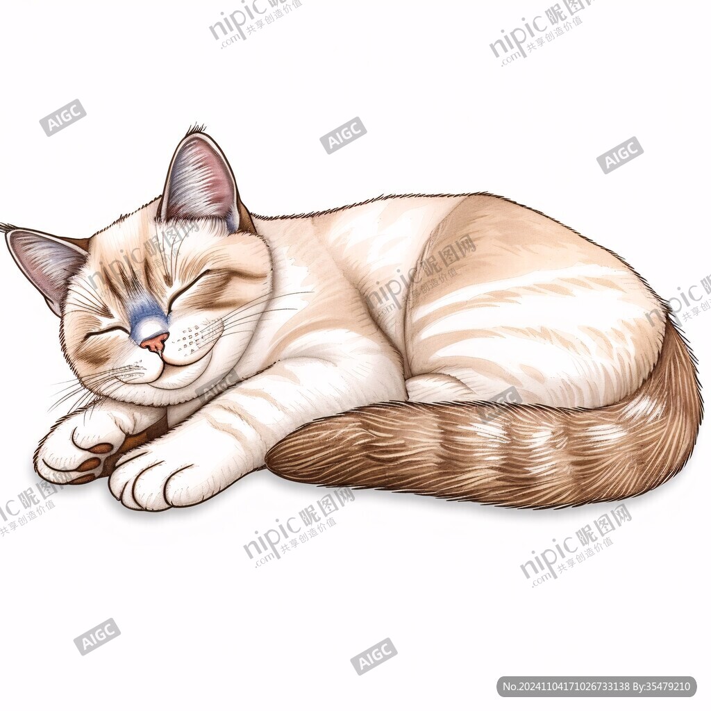 手绘猫咪橘猫