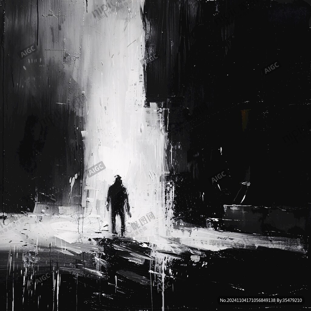 雨巷插画