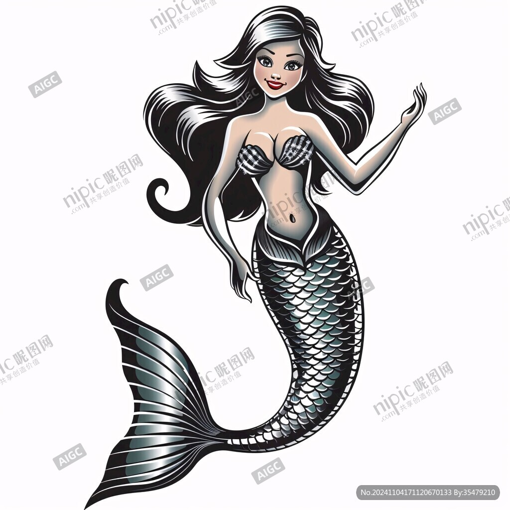 卡通美人鱼女神美女装