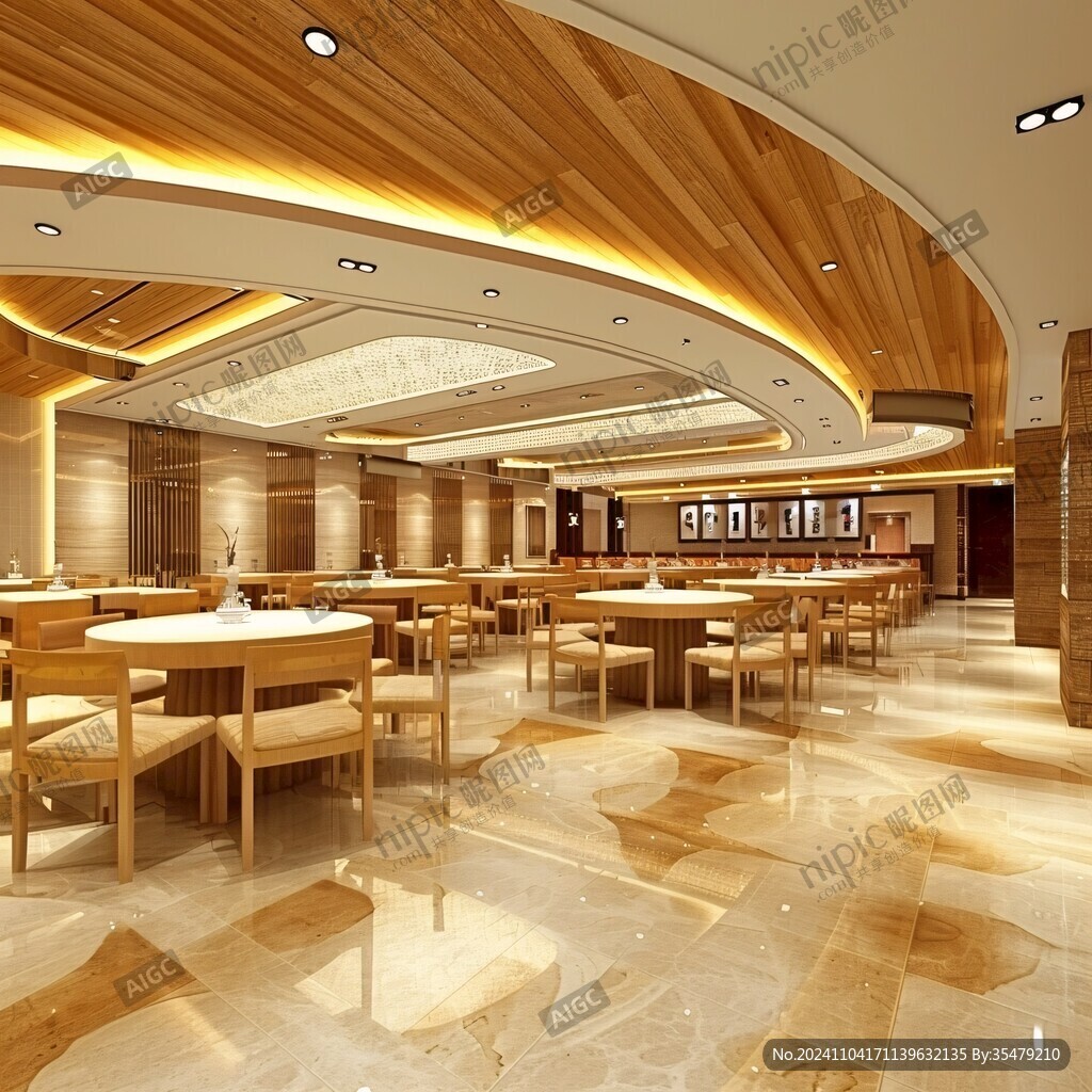 职工自助餐厅效果图