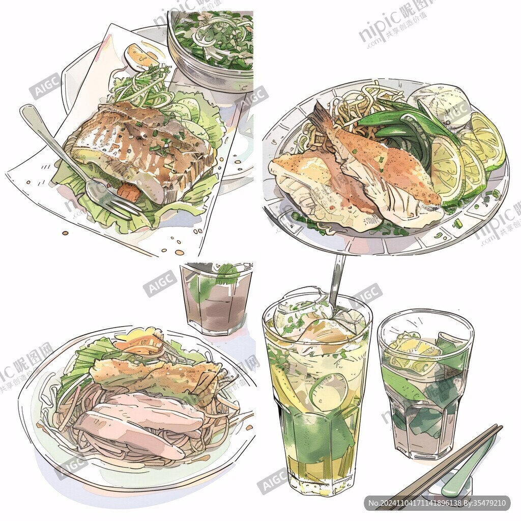 日系美食插画