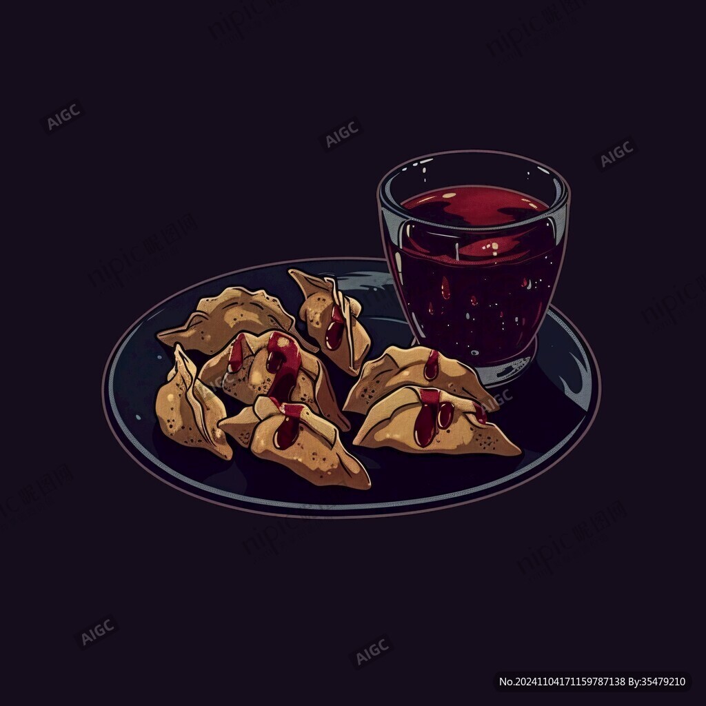 煎饺插画