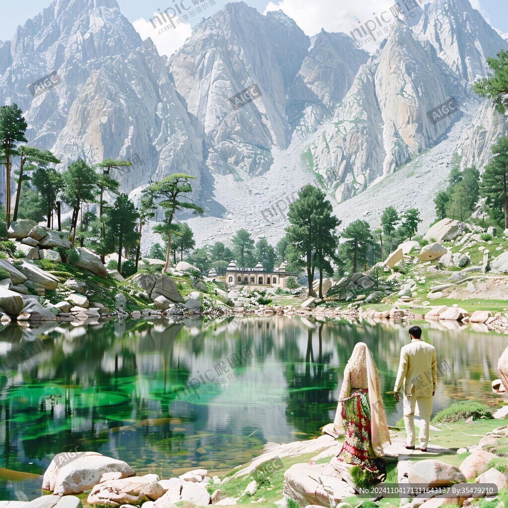 山水风景旅行人物