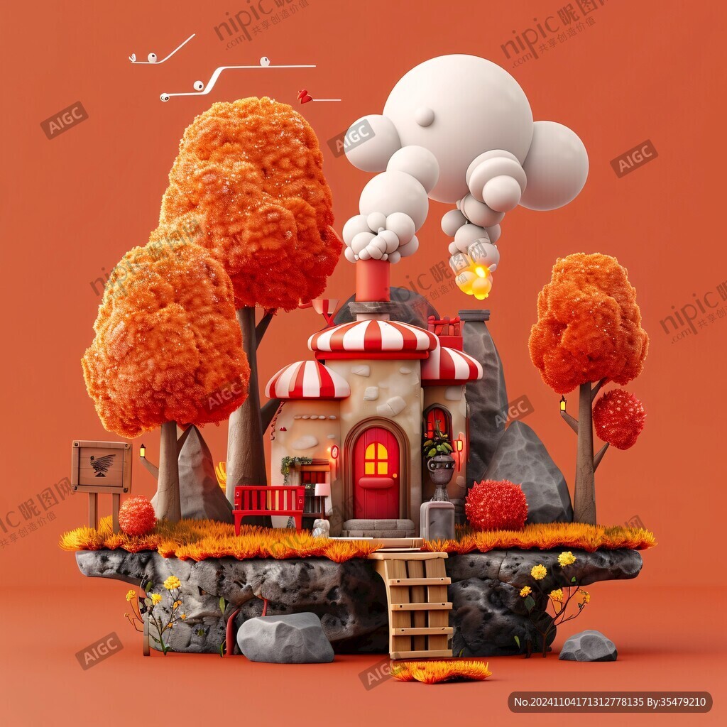 3d立体插画风格