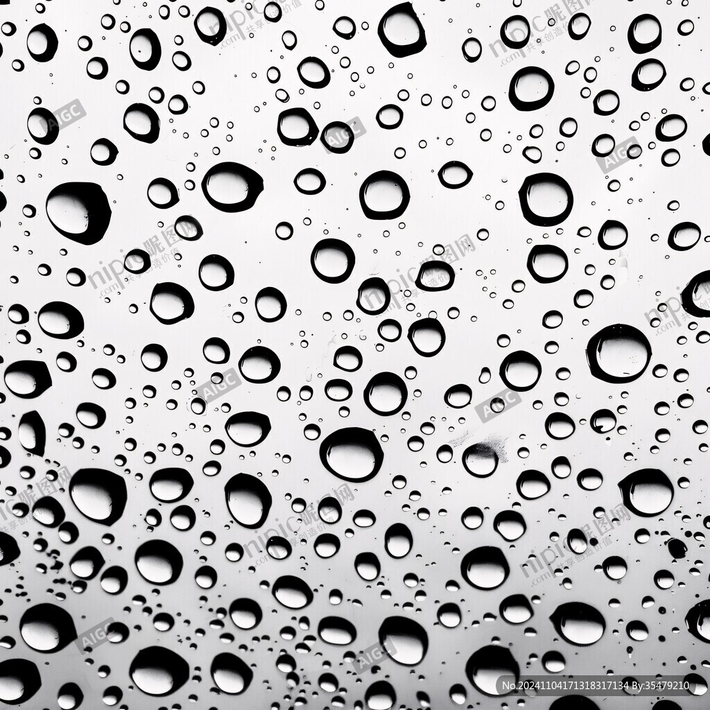 水珠朦胧雨滴