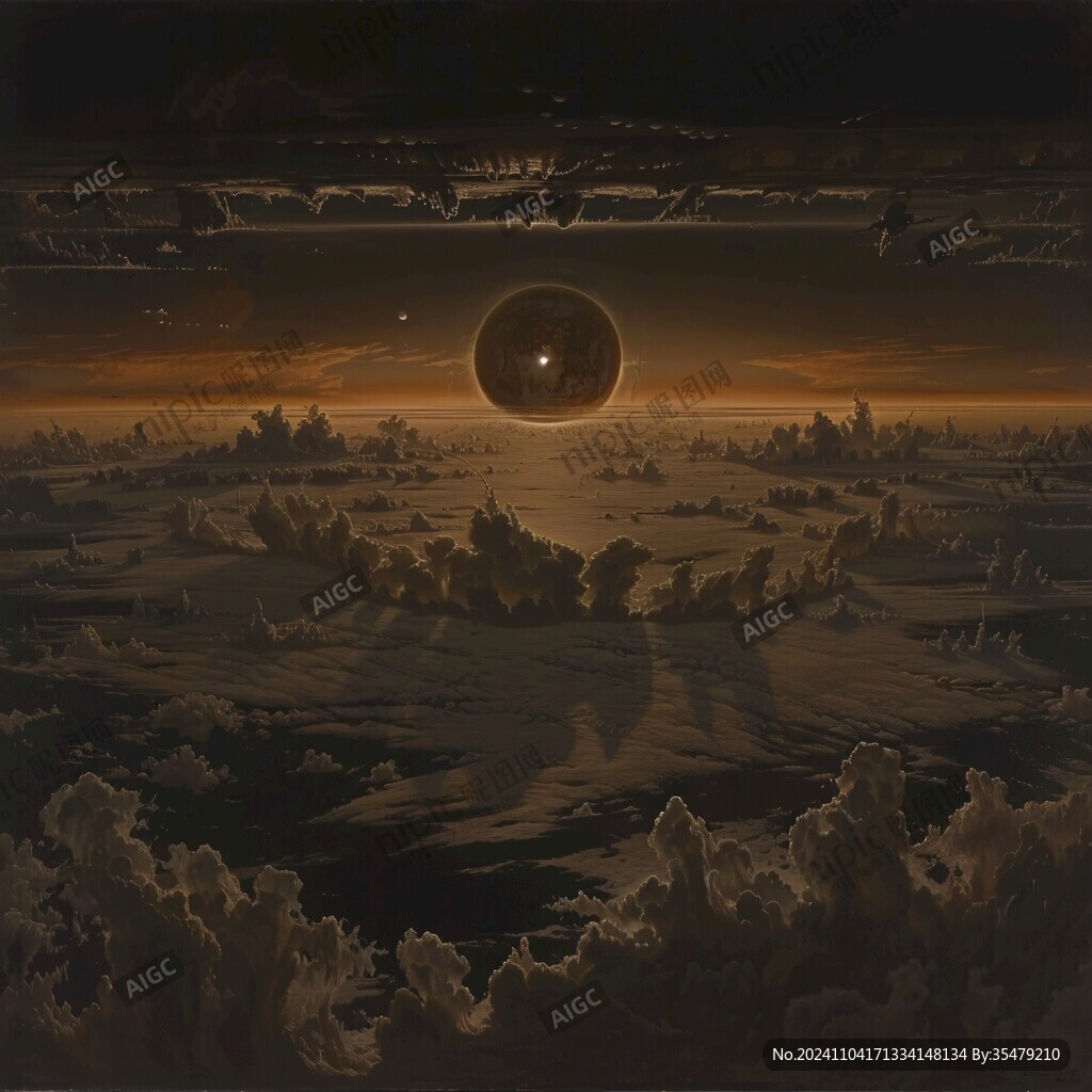 外星球幻想场景插画