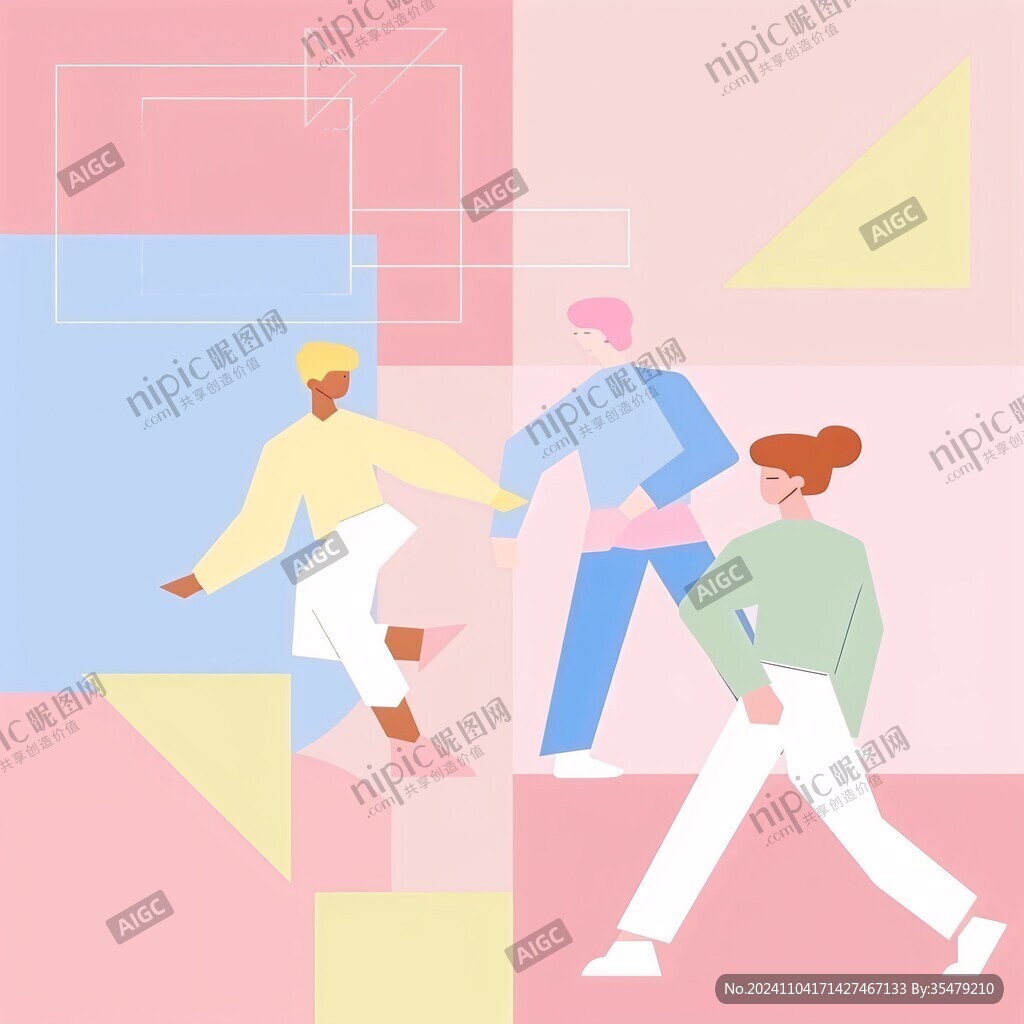 简约人物插画