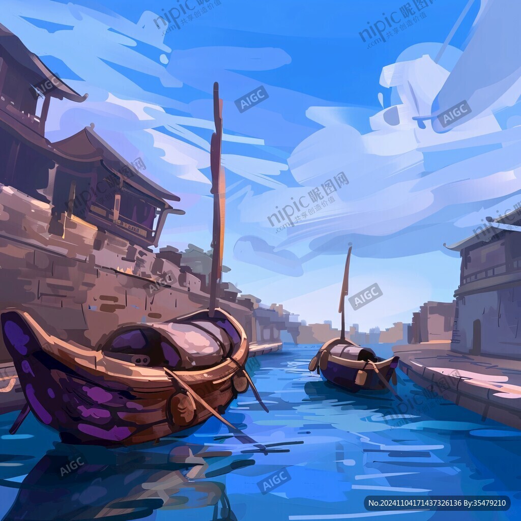 旱码头插画