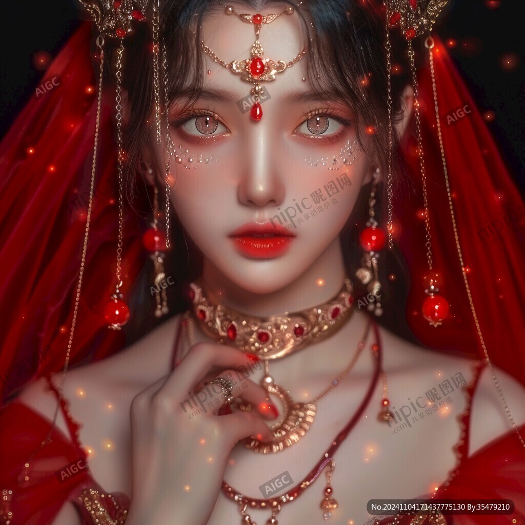 古风嫁衣美女