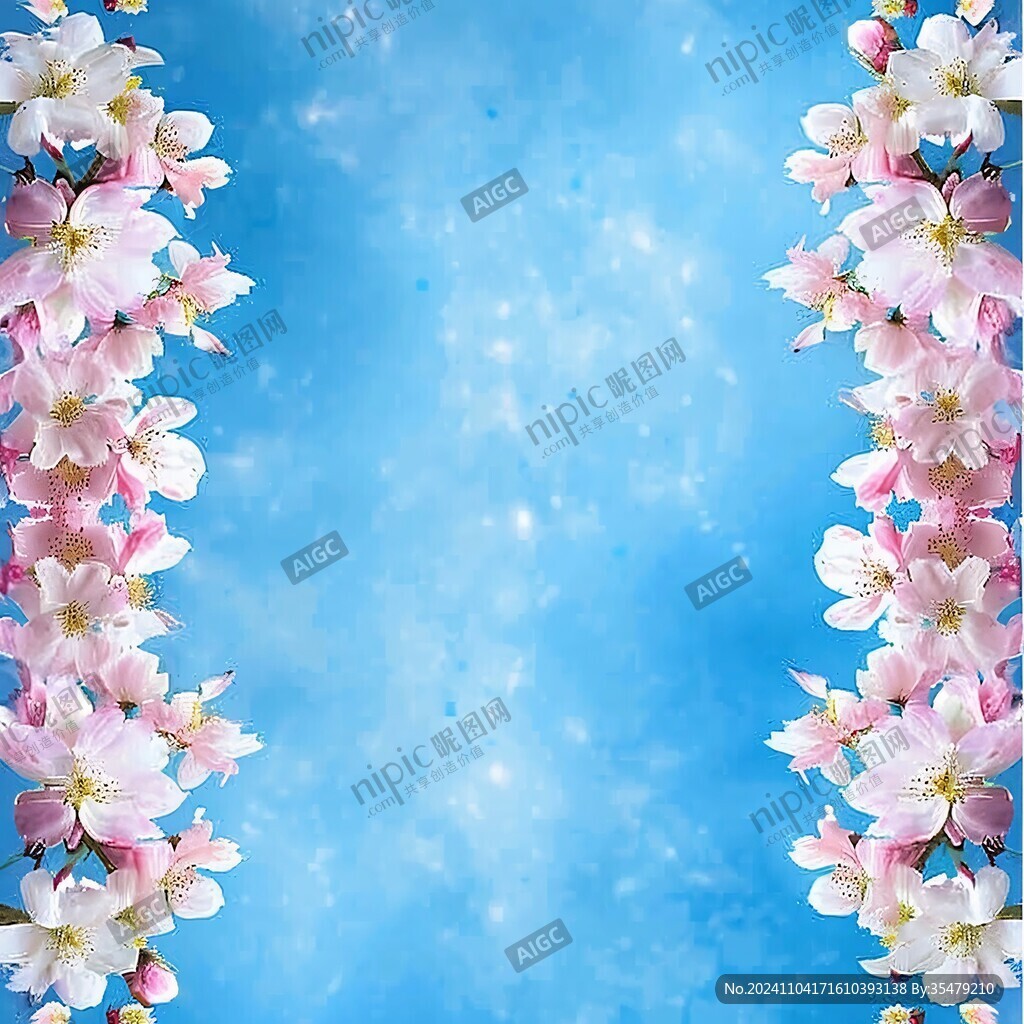 玉兰花边框背景