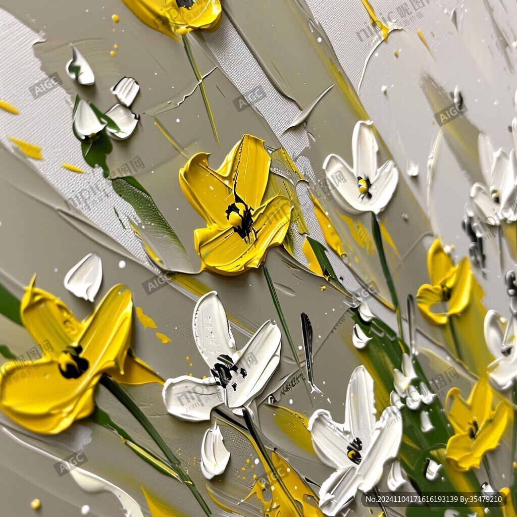 花瓣插画浮雕