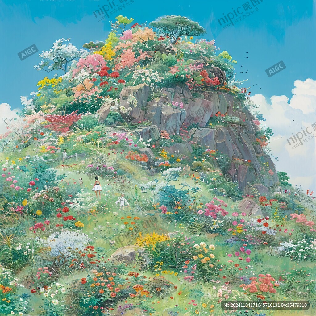 山野烂漫插画