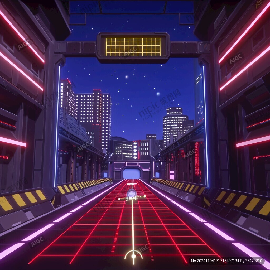 霓虹灯街道