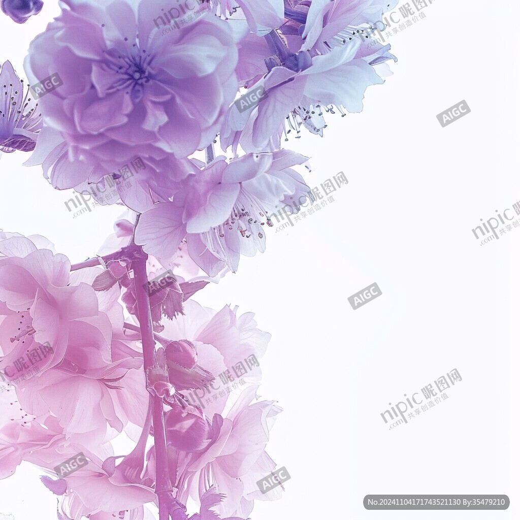 立体手绘牡丹花卉