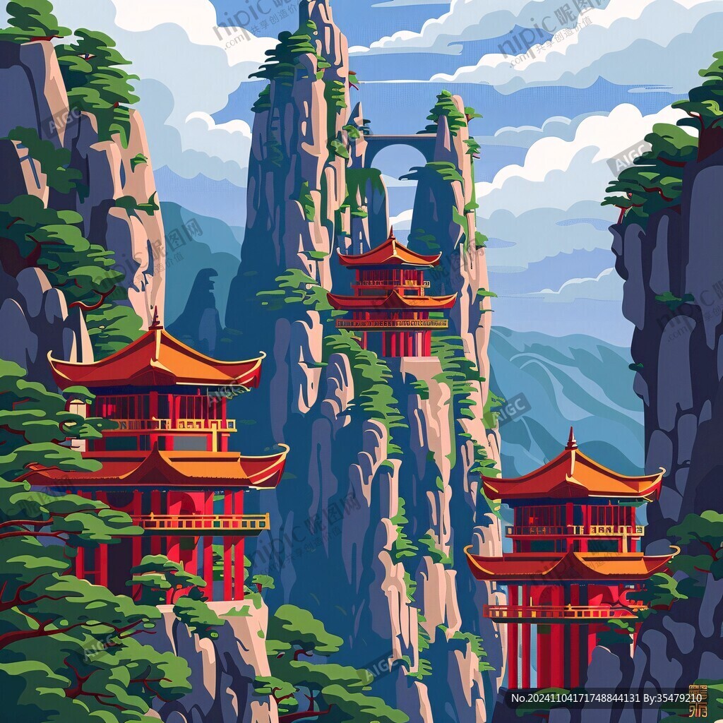 扁平画石宝寨
