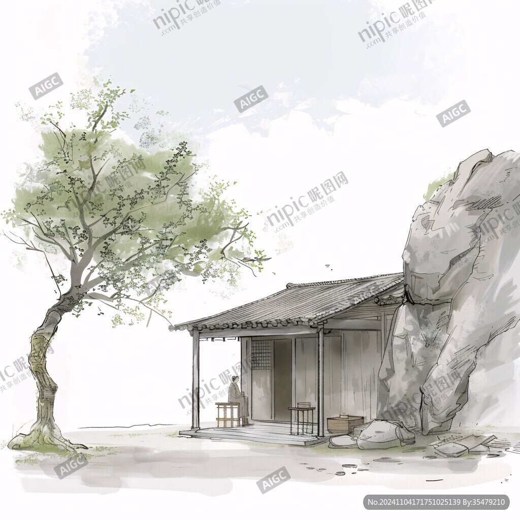 水墨小场景