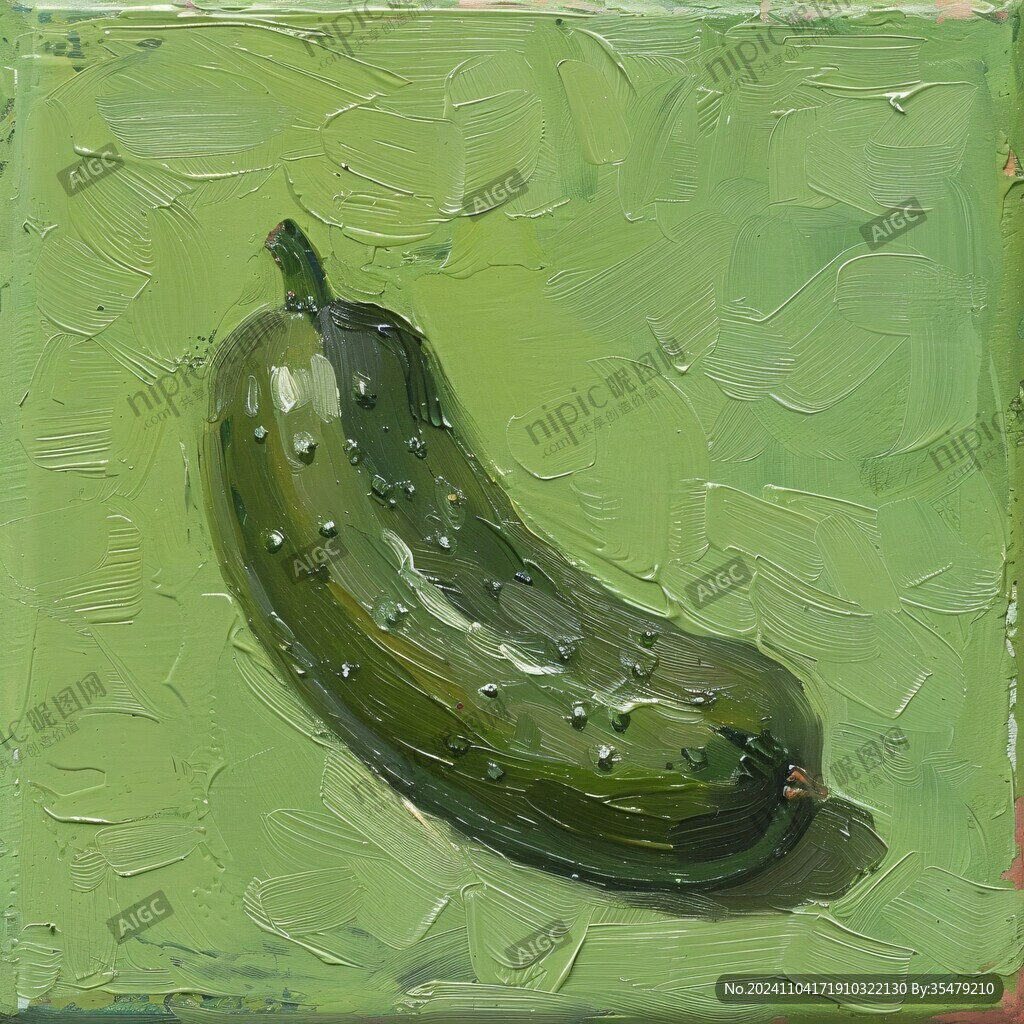 黄瓜抽象画