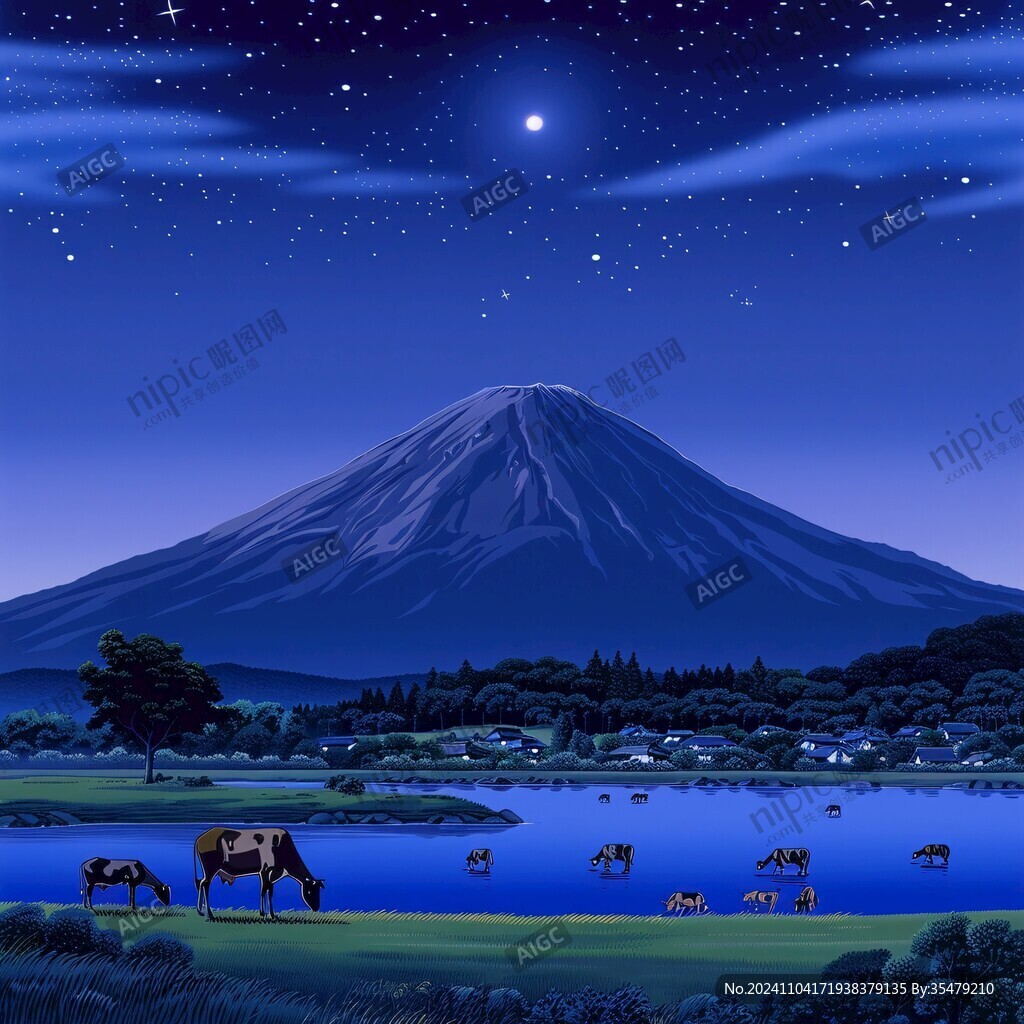 山川夜景