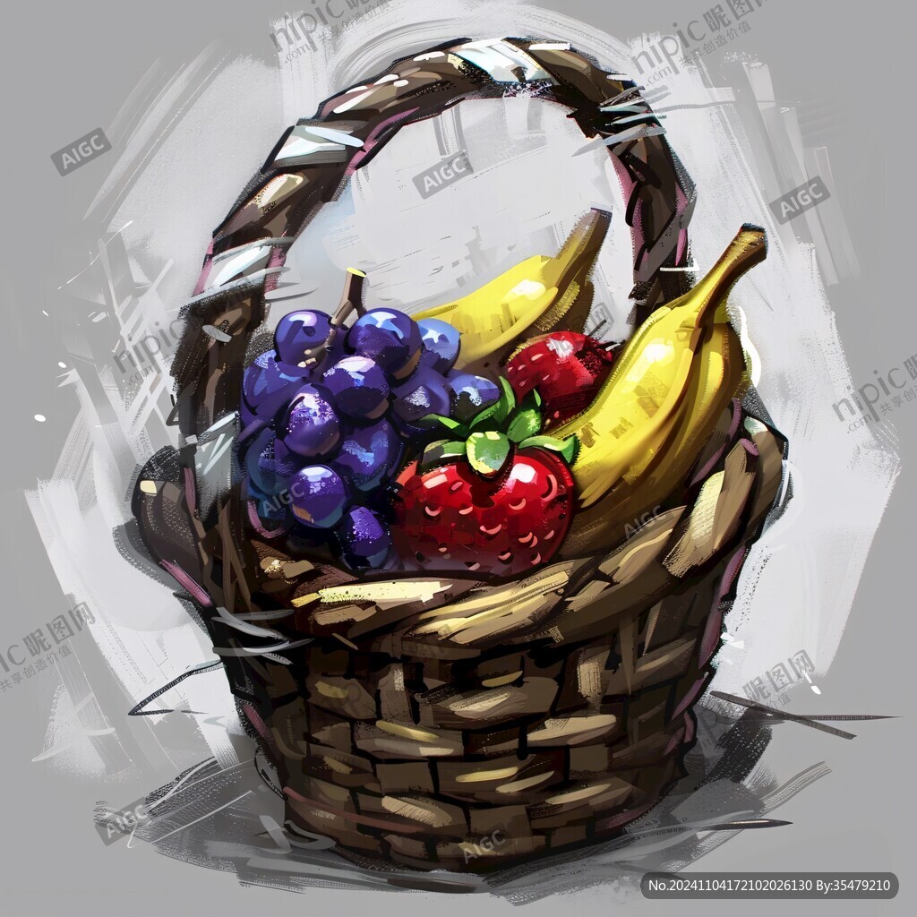 果篮插画